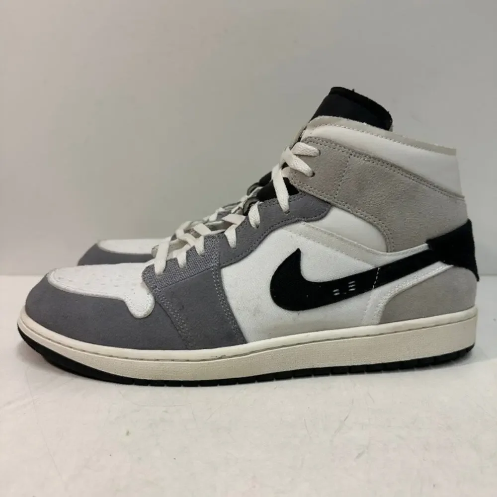 VGUC Nike Air Jordan 1 Mid SE Craft Black Light Graphite Sail Cement Grey 16